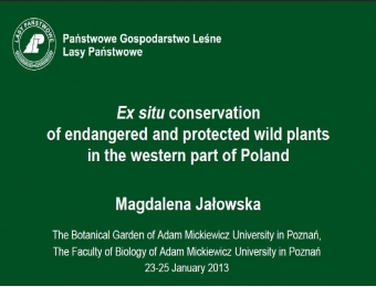 Ex situ conservation of plants. Problems and solutions. 